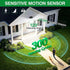 2500LM 286 3 IP65 3-Head (1 Pack) Solar Outdoor Lights Motion Sensor, LED Security Flood Lights with Visual Battery
