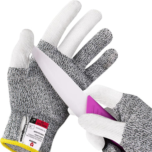 NoCry Kids Cut Resistant Gloves, 100% Food Grade Cooking Gloves with Level 5 Protection