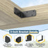 3"3"1.2" 90 (Black-4PCS) L Bracket for Wood, Degree Angle Bracket, Galvanized Corner Brace for Wood Post, Floating