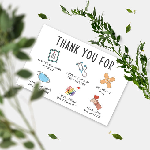 YIWANSIN Thank You Card for Nurses Doctors, Healthcare Worker Nurse Appreciation Card, Medical Staff Appreciate