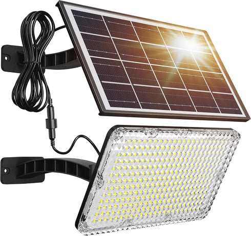 JACKYLED 1000 Lumens 299 LED Solar Lights Outdoor Bright Solar Dusk to