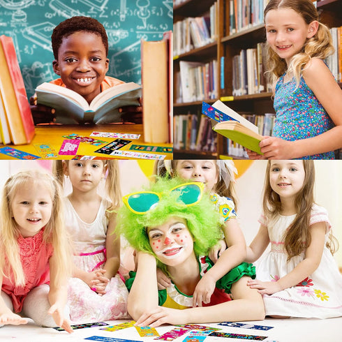Tenare 100 Pieces Happy Birthday Bookmarks - Laminated Imaginative Colors and Patterns for Classroom Supplies