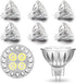 6 Pack ALIDE 5W MR16 5000K Daylight White LED Bulbs, 12V Low Voltage, Non-Dimmable for Outdoor Lighting
