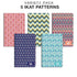 Elan Publishing Company Field Notebook/Pocket Journal, 3.5"x5.5", Ikat Patterns, Lined Memo Book, Pack of 5