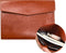 VANRA PU Leather File Folder Organizer, Document Holder with Magnetic Closure for A4 Letter Size Paper (Brown)