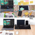 Varhomax Desktop Whiteboard with Storage, Black Dry Erase Glass Memo Board for Home Office and School Supplies