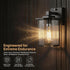 Dusk to Dawn Outdoor Lighting, Waterproof Outdoor Porch Light with Tempered Glass, Outdoor Light Fixture for House