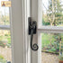 Hammered Mystic Colonial Medieval Cast Iron Monkey Tail Window Latch Fastener | Rustic Black Coated for Cottage