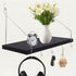 KjsEphitelian 1-Pack Cubicle Shelf For Fabric Walls With Hooks12x6.0in Black Wooden Cubicle Shelf