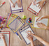 50 Pack SCRIBBLEDO Dry Erase Pockets Reusable Dry Erase Sleeves with Marker Holder Colorful Dry Erase Pocket Sleeves