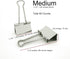 Binder Clips Medium Metal Clamp - 1-1/4 in (1.25 inch) (Silver, Medium, 60 Count)