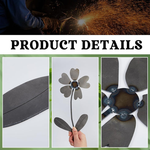 Welding Practice Kit, 12.01 x 4.25 Inch Flower Coupons, DIY Steel Art Training for Beginners MIG Arc Stick TIG