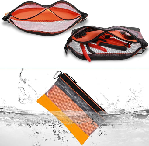 BESARME 3 Pcs 11.8" Clear Tool Pouch with Zipper, Heavy-Duty Waterproof Zipper Tool Pouch for Electricians