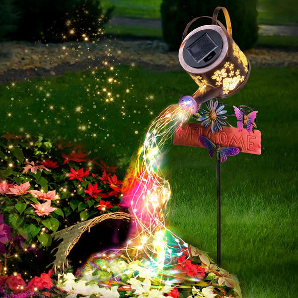 Olubfdh Solar Watering Can Lights, Solar Garden Lights Flower Bed Decor, IP65 Waterproof