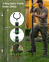 1 Pack, 5-Prong LANDVOI Outdoor String Light Poles Heavy Duty String Light Poles for Outside with Base & Adjustable