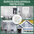 TIHCXNY 1 Pack 12" 12"Inch) (White x Gable Vents, Aluminum Walls, Lofts, Garages etc with Screened Metal Shed Vents