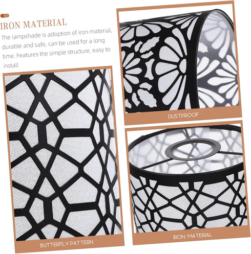 Hollow Pattern Iron Art Lamp Shade Modern Table Light Cover for Bedroom and Office Decorative Floor and Hanging