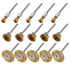 15 Pieces Copper Wire Brushes, Wire Brush Wheel, Copper Wire Polishing Wheel Kits for Dremel Rotary Tools (1/8 Inch Mandrel)