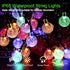 2 Pack 200 80FT 8 Jedavai Solar String Lights Outdoor Led Multi-Color Crystal Globe Lights with Lighting Modes