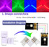 5 Pin LED Strip Connector Kit - Includes L and T Shape Connectors, Solderless Connector for 12mm RGBW LED Strips