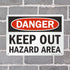 SmartSign "Danger - Keep Out, Hazard Area" Sign, 10" x 14" Plastic