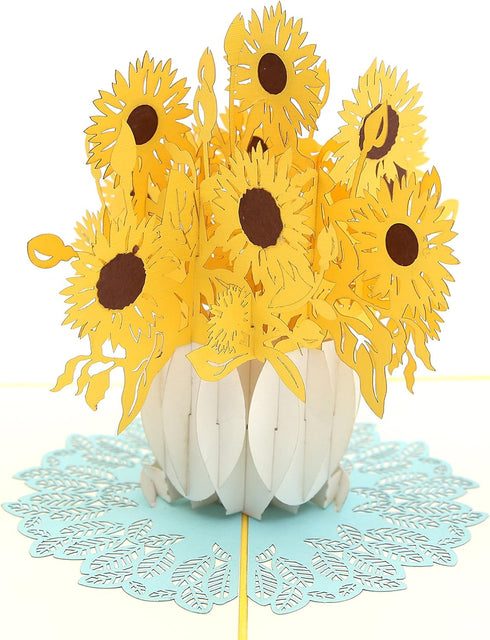 Liif 3D Greeting Pop Up Get Well Card, Get Well Soon Card (Sunflower)