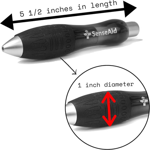 Fat Heavy Weighted Pens | Set of Two Super Big Pens with TWO BONUS INK REFILLS for Arthritis Aid