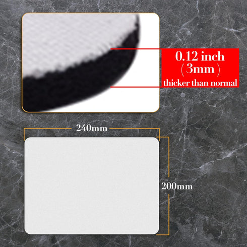 A-SUB 3mm 9.4x7.9x0.12 Inches 11pcs Sublimation Mouse Pad Blank Rectangular Blanks Thick for Transfer Heat Press