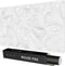 Extra Large Gaming Mouse Pad - White Topographic XXL Mousepad, Big Mouse Mat Desk Pad, Non-Slip for Gaming