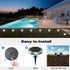 4 Pack IP68 Peasur Mini Solar Ground Lights Outdoor, Flat Solar Powered Disc Lights, Waterproof, Anti-Rust, Landscape