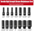 TONYNOL 1/2 Inch Set,6-Point,SAE(3/8" 1-1/4"),14 Deep Drive Impact Socket to Pcs,Cr-Mo Steel,With a Storage Case