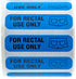 Blue Stickers for Rectal Use Only - 500 Small Permanent Adhesive Labels, 0.375" x 1.5"