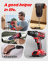 KELNOW 21V 2.0Ah Pack Set, 3/8" 25+1 90 Cordless Drill, Power Drill with Dual Power and Charger, Power Electric Battery