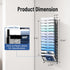 Wall File Organizer, 14 Tier Hanging File Holder, Black Wall Mounted Mail Organizer for Office and Home