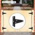 HILLMASTER 4 Inch Rustproof(6 Pack) T-Strap Hinges Heavy Duty Shed Door Hinges Gate Strap Hinges Black Tee Hinge