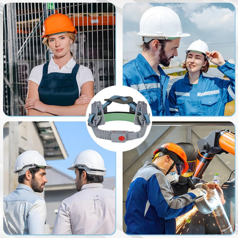 12Pcs, 3-Layer Hard Hat Sweatband Innovative Fabric Hard Hats Sweat Bands Washable, Reusable Hardhat Liner,Sponge