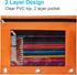 Sooez 2 Pack Pencil Pouch for 3 Ring Binder, Fabric Binder Pouch with 2 Pockets, Zipper Pencil Cases