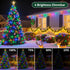 132FT 400 8 Christmas String Lights LED Multicolor Dark Green Wire, Indoor Outdoor Waterproof Fairy Lights with Modes