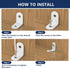RiseDirectly 30 90 (1 1 Inch) Pcs L Brackets for Shelves, Heavy Duty White Corner Brace for Wood, Stainless Steel