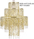 12.6 inches, 3 Waneway Acrylic Chandelier Shade, Ceiling Light Shade Beaded Pendant Lampshade with Crystal Beads
