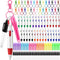 Fulmoon 150 Pcs Nurse Pen Set, 30 Retractable Nursing Badge Reel, 30 Ballpoint Pens, 30 Mini Highlighter, 30 Permanent