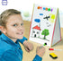 Table Top Magnetic White Board Easel for Kids, Dry Erase Drawing Board with 6 Markers and 1 Eraser Included