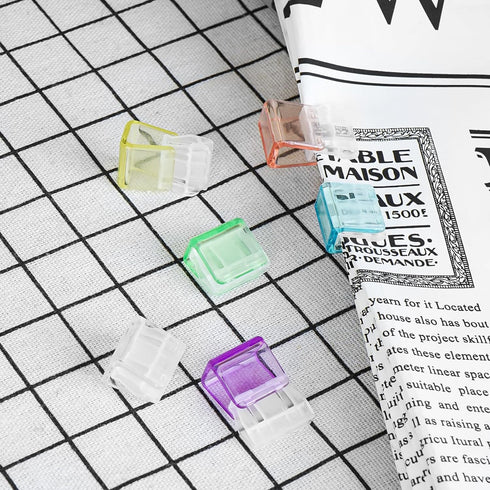 SHIDOW Carl Slide Clip, Paper Clip, Bag Clip, Colorful Plastics Medium Binder Clips for Office (30Pcs) by SHIDOW