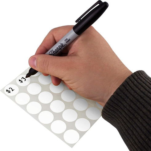 ChromaLabel 3/4 Inch Circle Sticker Labels, Easy to Write On Round Colored Stickers, 1008 Dot Stickers