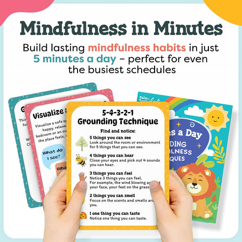 Mindfulness Cards for Kids - Social Emotional Learning Tools, Coping Skills, Self-Regulation Flash Cards, Therapy