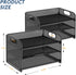 samstar 2 Pack 3 Tier Letter Tray Paper Organizer - Mesh Desk Organizer Paper Sorter File Rack Shelves, Black