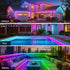 16.4FT Ws2812 IP68 5V RGB+IC LED Strip Lights Outdoor Waterproof, USB Powered, Music Sync Bluetooth APP/RF Remote