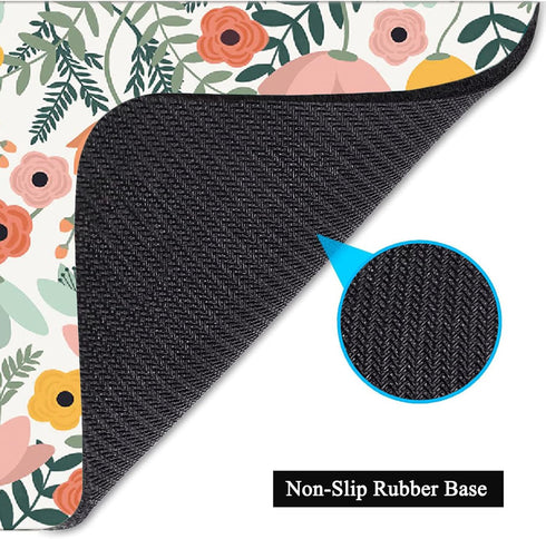 Small Mouse Pad, Mini 6 x 8 Inch with Non-Slip Rubber Base for Home Office & Travel (Pretty Flowers)