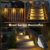 BKBB PPBB (6, Solar Step Lights for Outside, Solar Stair Lights Outdoor Waterproof, Deck Step Lights for Fence, Patio