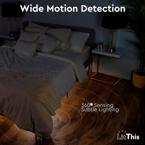 LitThis 360 dimmable, Under Bed Lights Motion Sensor Patented motion activated night light for under bed light. No